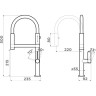 Смеситель OMOIKIRI OSAKA-BN-WH латунь/нержавеющая сталь 4994305